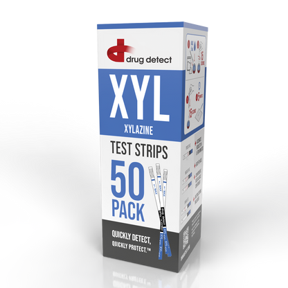 Drug Detect Xylazine (XYL) Test Strips 50-pack (Resealable Container)