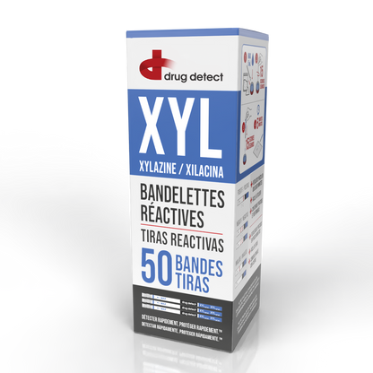 Drug Detect Xylazine (XYL) Test Strips 50-pack (Resealable Container)