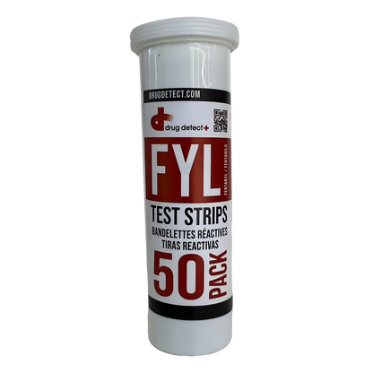 Drug Detect Fentanyl (FYL) Test Strips 50-pack (Resealable Container)