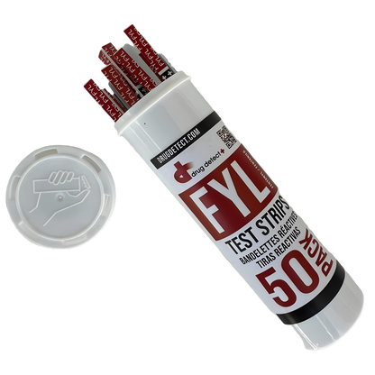 Drug Detect Fentanyl (FYL) Test Strips 50-pack (Resealable Container)