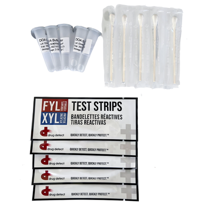 Drug Detect Fentanyl (FYL) + Xylazine (XYL) Combo Test Kit 5-pack