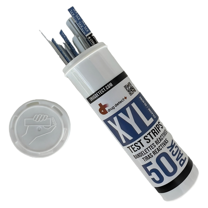 Drug Detect Xylazine (XYL) Test Strips 50-pack (Resealable Container)
